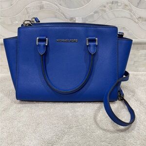 EUC Michael Kors Blue Selma Women's Satchel